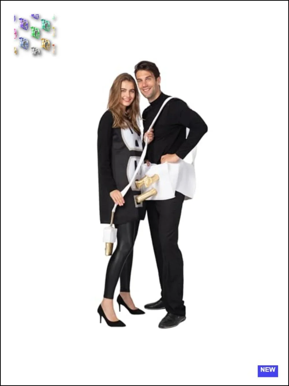 Couples Halloween Costume Plug and Socket Foam Dress Shorts Set